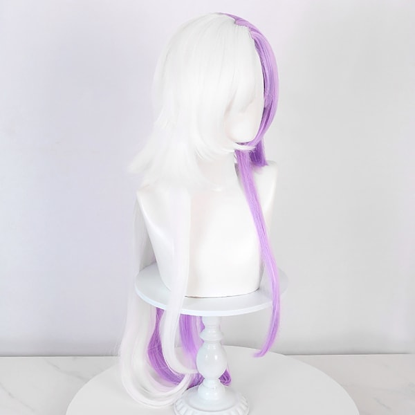 Anime Bungou Stray Dogs Sigma Cosplay Peruukki Pitkät Valkoiset Violetit Hiukset