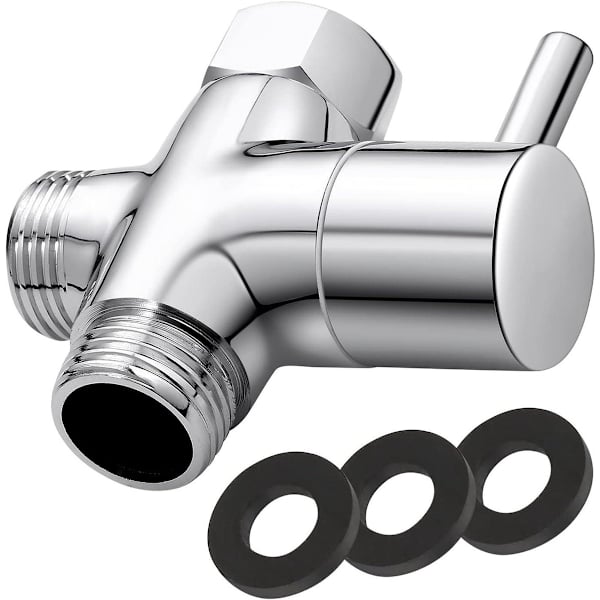G1/2\" Dusjhode Omleder Ventil, 100% Solid Messing Dusjarm Omleder Ventil for Håndholdt Dusjhode og Fast Sprayhode, 20mm