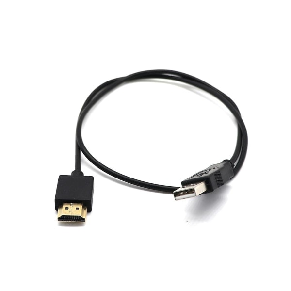 HDMI 1.4 Han til USB 2.0 Han Adapter Stikforbindelse Opladningskabel ([HK])