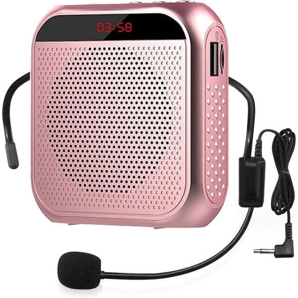 Portable Speaker Amplifier with Wireless Microphone Rechargeable Speaker Amplifier (Rose Gold)