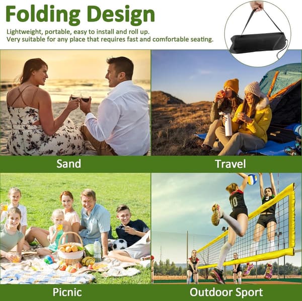 ING 1-pack - Svart - Fällbar campingstol - Hopfällbar strandstol