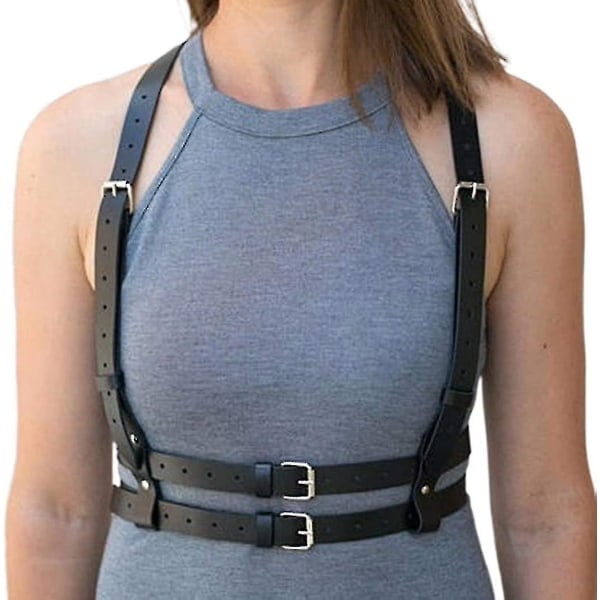 Punk midjebälte Fashionable Body Chain Svart Gotisk Karneval Justerbar Kroppssmycken
