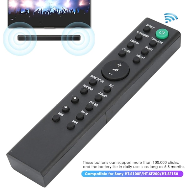 Soundbar Fjernkontroll Soundbar Fjernkontroll Abs Høyttaler Kontroller Erstatningsfjernkontroll For Hts100F Htsf200 Htsf150