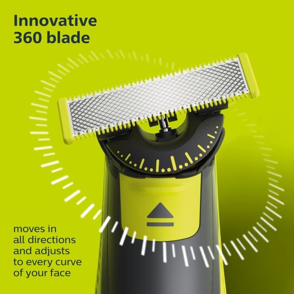 3-pack rakblad 360 blad kompatibla med Philips Oneblade ersättningsblad One Blade Pro blad män 360 ° rotation
