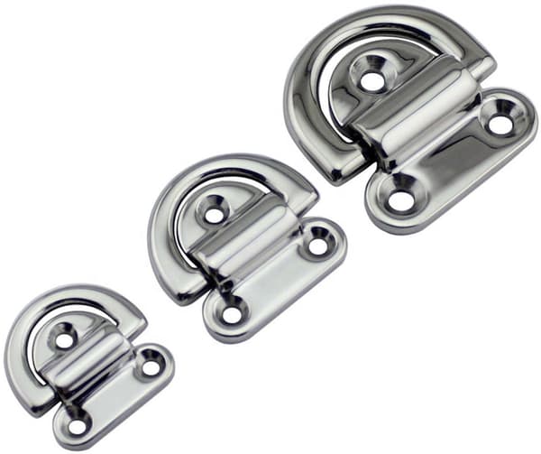 316 rustfrit stål rigging hardware, 8 mm foldepude, øje, D-lås monteringsclips, 1 stk