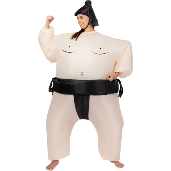 Kostume Opblæsbar Helkropsdragt Julekostume Sjove Kostumer Voksen (Sort Japansk Sumo) Black Japanese Sumo Adult