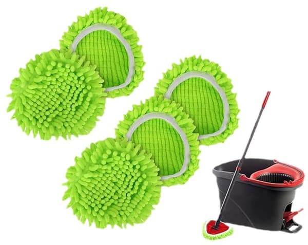 Passer til 5-pak, egnet til Vileda/O-Cedar Easywring spin mop udskiftningshoved chenille moppekludbetræk moppehoved