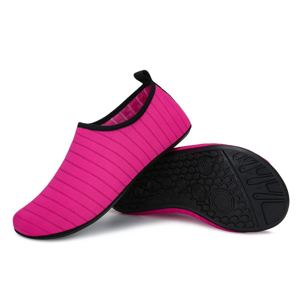 Vandstøvler til Kvinder Mænd Hurtigtørrende Aqua Sokker Svømning Strand Barefod Yoga Træningstøj Sport Tilbehør Pool Camping Must Haves Voksen Ungdom Størrelse Rose Red 42-43