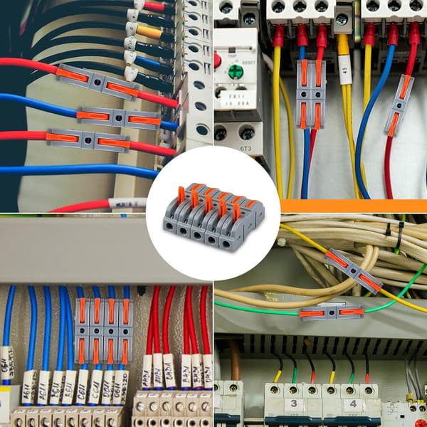 Snabb elektrisk kontakt - 40 modulära kopplingsplintar med spakar