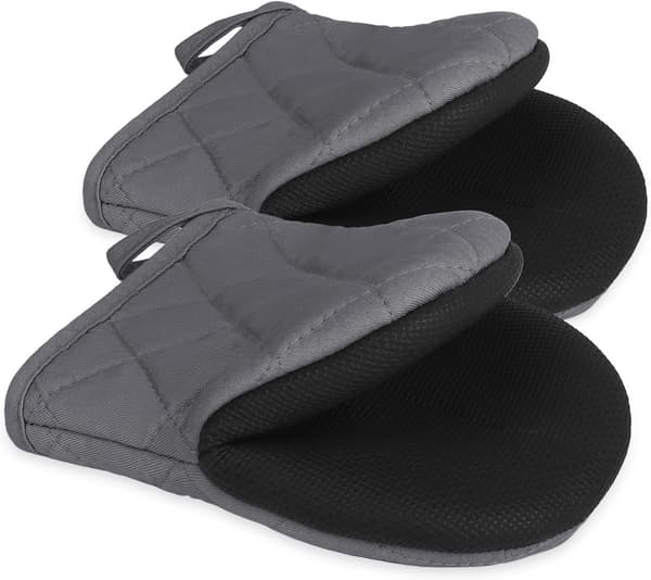 ING par - Korta grytlappar - Bakhandskar - Grå - 20*14,5 cm