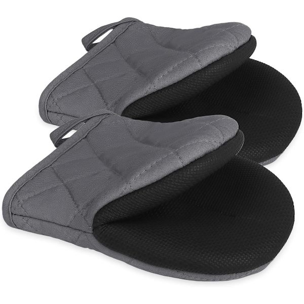 par - Korte ovnhandsker - Bagehandsker - Grå - 20*14,5 cm