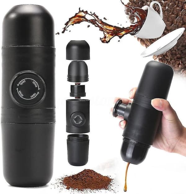 Bærbar Manuel Kaffemaskine til Rejser, Ideel til Udendørs Camping