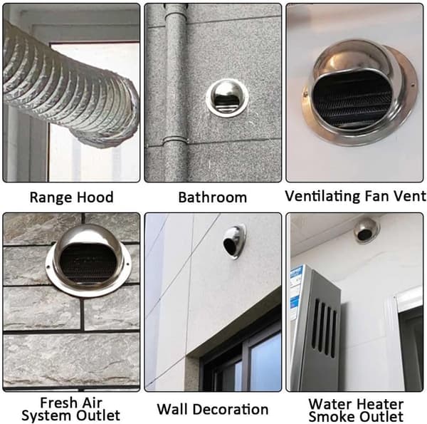 Sfærisk rist - 100 mm ventilationsrist - cirkulære striber