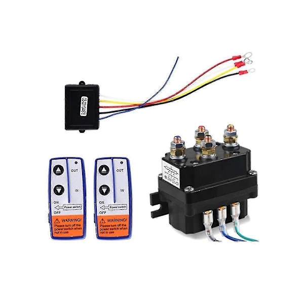 12V 250A Spil Fjernbetjening Kontakt Spil Kontrol Solenoid Relæ Dobbelt Fjernbetjening Sæt Bil Motorcykel Off Road