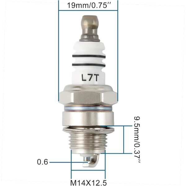 L7T Tennpluggutskifting for 2-takts ATV Moped Lomme-sykkel