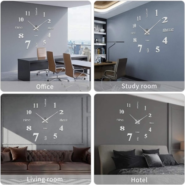 Tyst och tick-fri väggklocka Modern design väggklocka