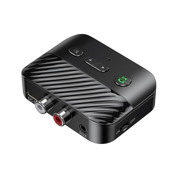 Bluetooth 5.3 Auton Aux-ääniadapteri Vastaanotin 3,5 mm Langaton Handsfree-puhelu Musiikkiääniadapteri ([HK])