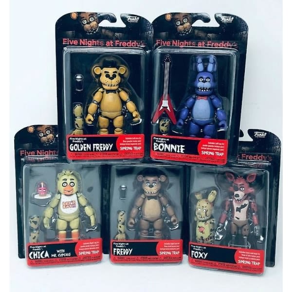 Fnaf Five Nights at Freddy's Springtrap Set med 1 ledad actionfigur