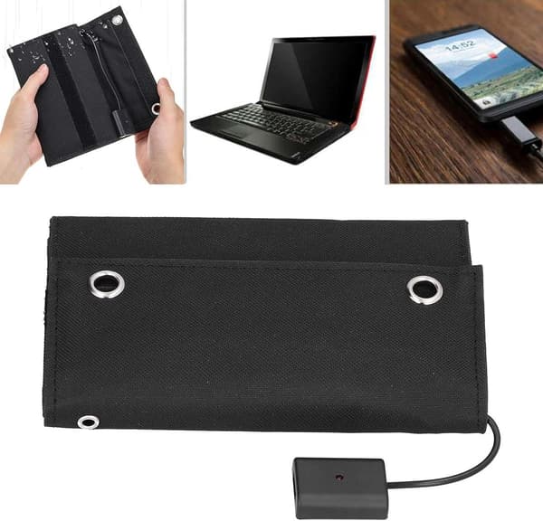 Solcellepanel-5 brett-Solcellepaneler er sammenleggbare-Solceller Oppladbart batteri -solcellepanel powerbank-15W 5V USB solcellepanel-solcellepaneler med
