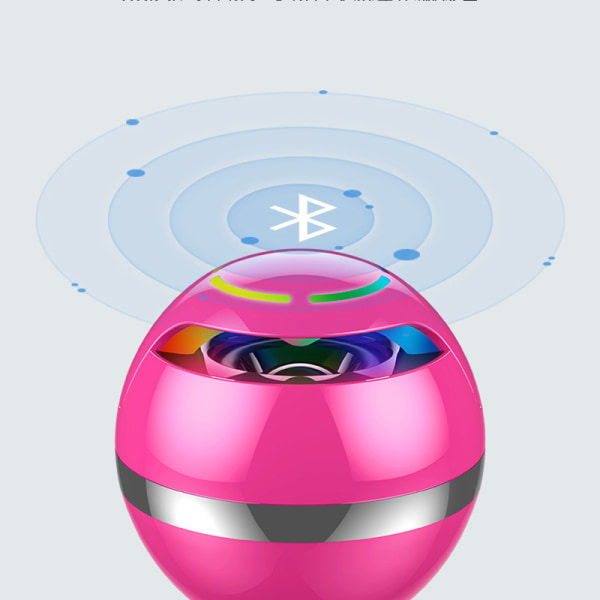 Levitoiva Bluetooth-kaiutin, TF LED-salama Bluetooth-kaiutin, Langaton kannettava kaiutin - Musta