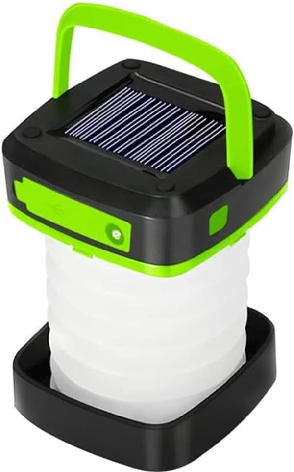 ING LED Camping Lantern, Oppladbar Solar og USB Nødlys, Sammenleggbare Camping Lanterner for Strømbrudd, Nattvandring og Camping