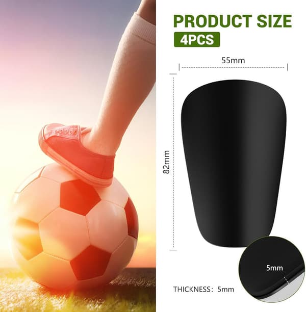 Mini benskydd för barnfotboll - 4-pack - 8 x 5 cm