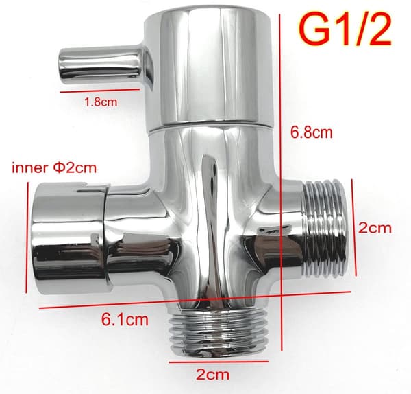 Dailygoody - Brusearmkonverter - Messing brusehovedsplitter - 3