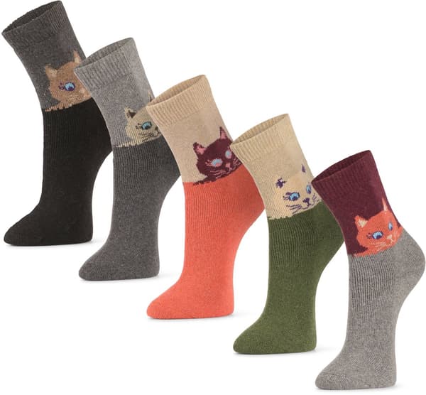 Alpaca uldsokker til kvinder, 3 par pr. pakke, størrelser 36-41, varme til vinter, tilfældig farve.