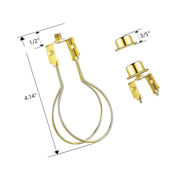 Adapter sæt til lampeskærm Harp holder inkluderer endestykke og lampeskærme, der holder lampeskærmen fast