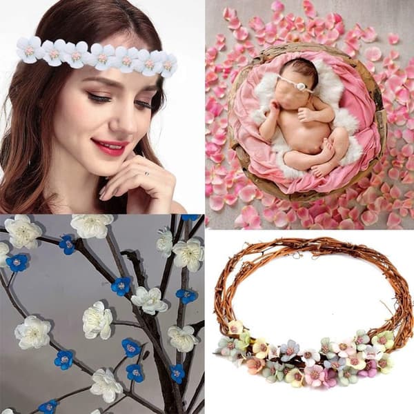 ING 100 Stykker - Kunstige Blomster - Mini Dekorative Blomster - Til DIY Bryllupsdekorationer