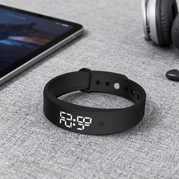 Tyst vibrerande handledslarm/timerarmband med 3 justerbara larm för diskreta påminnelser