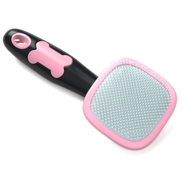 Glendan Dog and Cat Brush - Slicker Grooming Brush - Grooming Equipment for Removing Loose Hair (Pink) Pink-Small