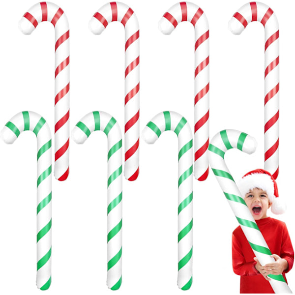 8-pack 35" Inflatable Christmas Candy Sticks for Christmas Decorations