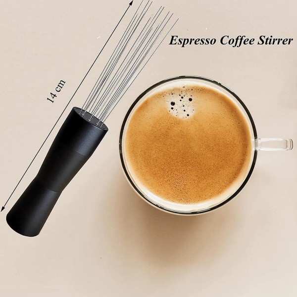 Espresso Kaffeskopa - WDT Verktyg Handvisp - Baristakvalitet för Perfekt Espressoextraktion