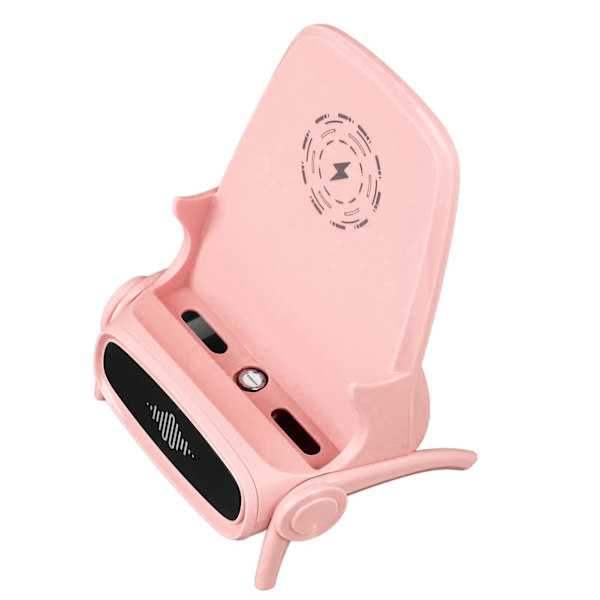 Magnetisk Trådløs Telefonladeplass Lader 2 Telefoner Samtidig 36W Universal Trådløs Telefonlader Stol Design Rosa