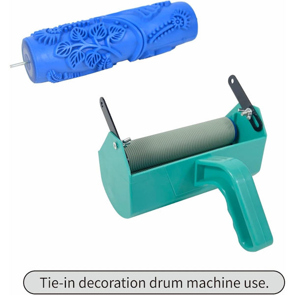 1 styck - Mönstrad dekorativ roller - Väggtextur 7-tums roller - Blå