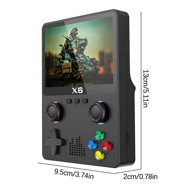 Mardi Gras 2024 Nya X6 Spelkonsol HD Handhållen Spelkonsol Arcade Emula green