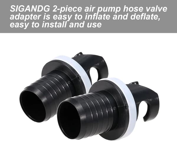 2-delad uppblåsbar båtventilslangadapterplugg, kajakpumpventiladapter, SUP-pumpadapter surfbrädetillbehör läckagesäker, kajakluftventilplugg
