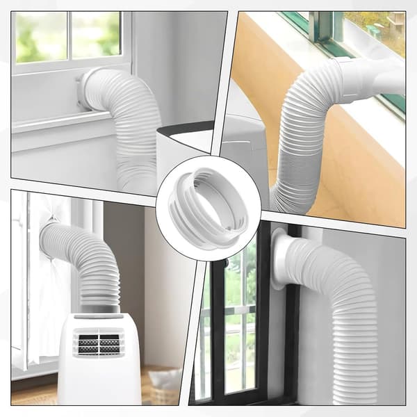 Bærbar aircondition-kanalforbinder, indvendig diameter 130 mm, udvendig diameter 150 mm, ABS-materiale, ventilationsforbinder.