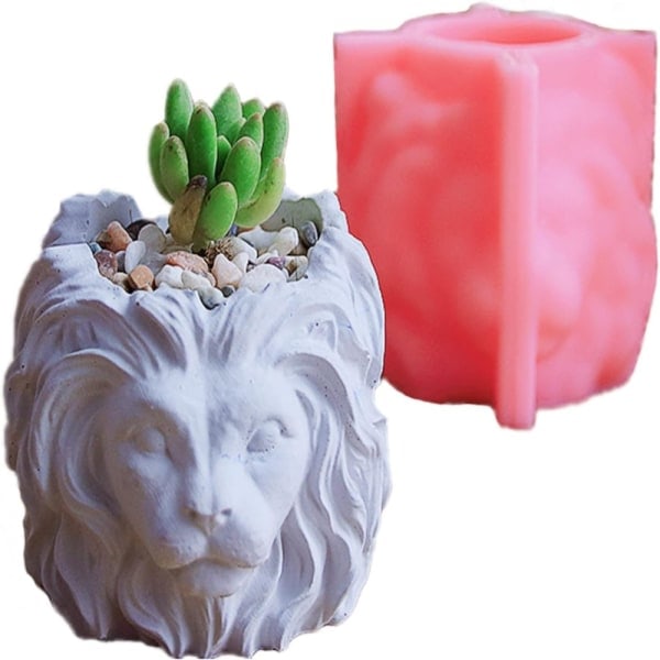 Lion Concrete Flower Pot Molds Molds Epoxy