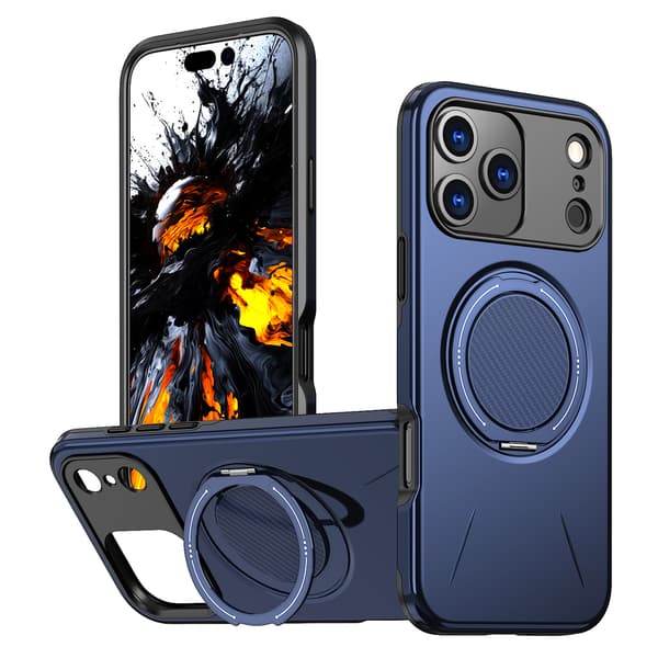 iPhone 17 Air -puhelinkotelo jalustalla, sininen