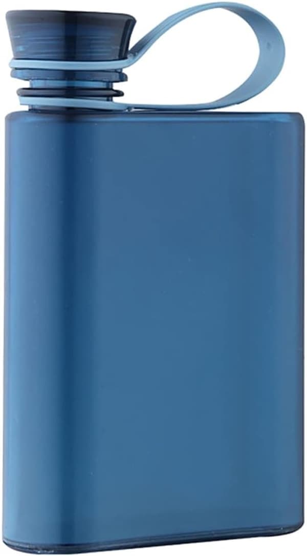 ING 2 stk. flat vannflaske, flat vannkopp, flat vannkopp i plastmateriale, A5-papirvannflasker, 500 ml
