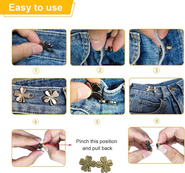 ING Elastiska midjeband, Jeans elastiska midjeband, 8-pack