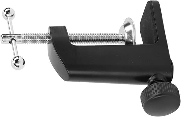 C-formet skrivebordsstativ - justerbar C-formet skrivebordslampeclips i aluminium