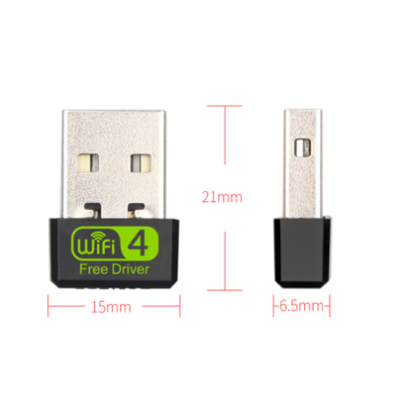 2.4G 150Mbps USB WiFi-adapter, nettverkskortleser, trådløs internett-sender