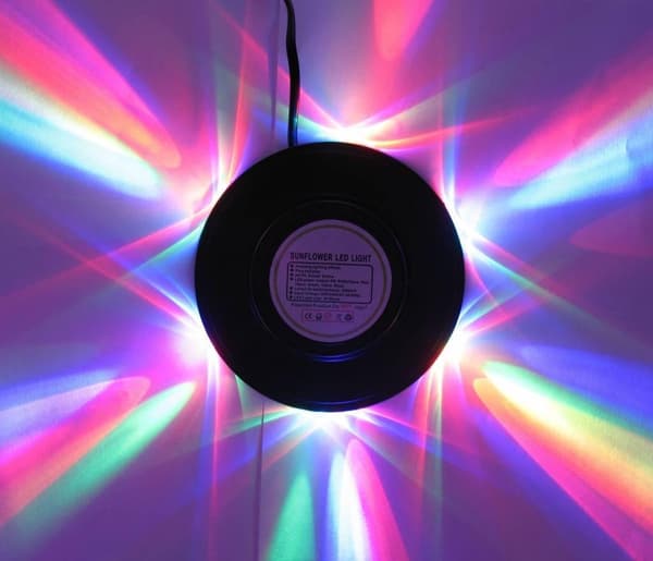 LED Sort RGB Disco Tornado UFO Væg Lampe