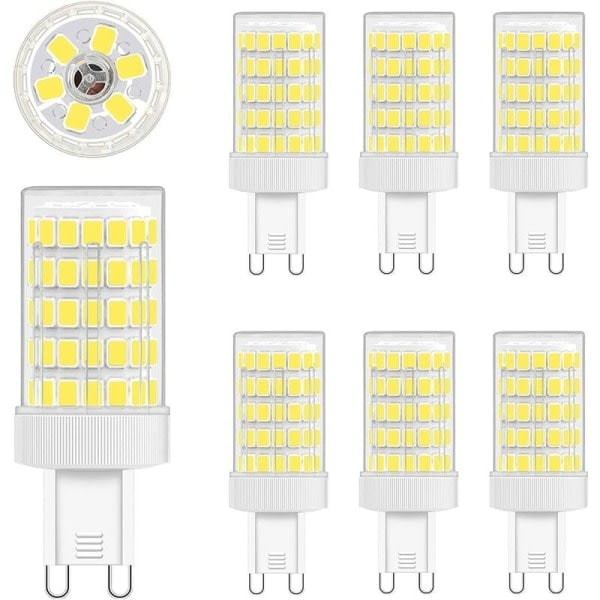 G9 LED-pære Kald Hvit, 10W G9 pære 6000K, 6-pakning