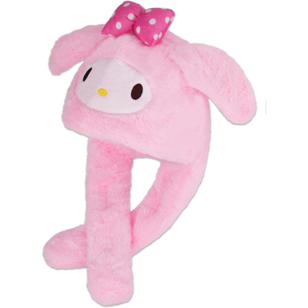 Anime Hvid Hundøre Bevægelig Hoppedødder Blød Beanie Hue Varm Vinter Hovedbeklædning Søde Huer Til Kvinder Melody Melody