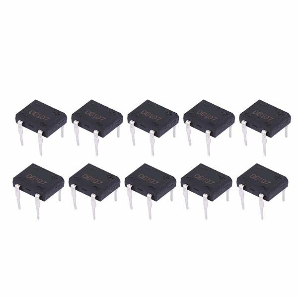 10pcs 1A 1000V DB107 Bridge Rectifier, for Household Appliances, Industrial Electronic Circuit, with Good Contact Performance  10Pcs