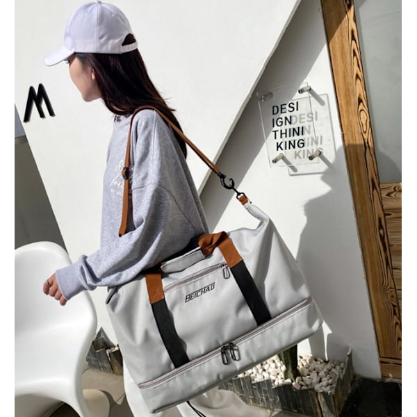 Suuri duffel-laukku, kevyt urheilulaukku matkoille Khaki